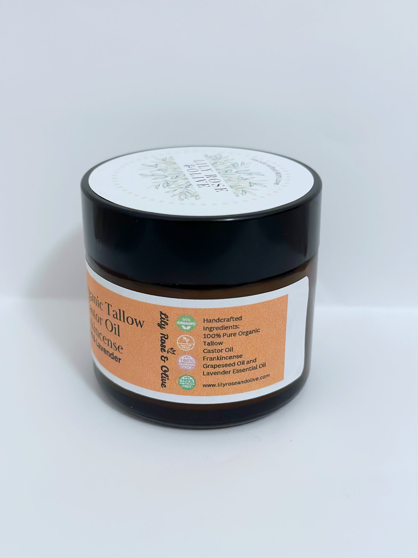 Pure and Organic Tallow With Castor Oil and Frankincense